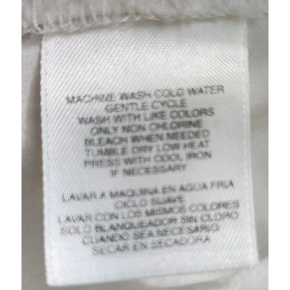 Jones New York Sport Crochet Blouse Button Down 3/4 Sleeve Top XL - Image 5