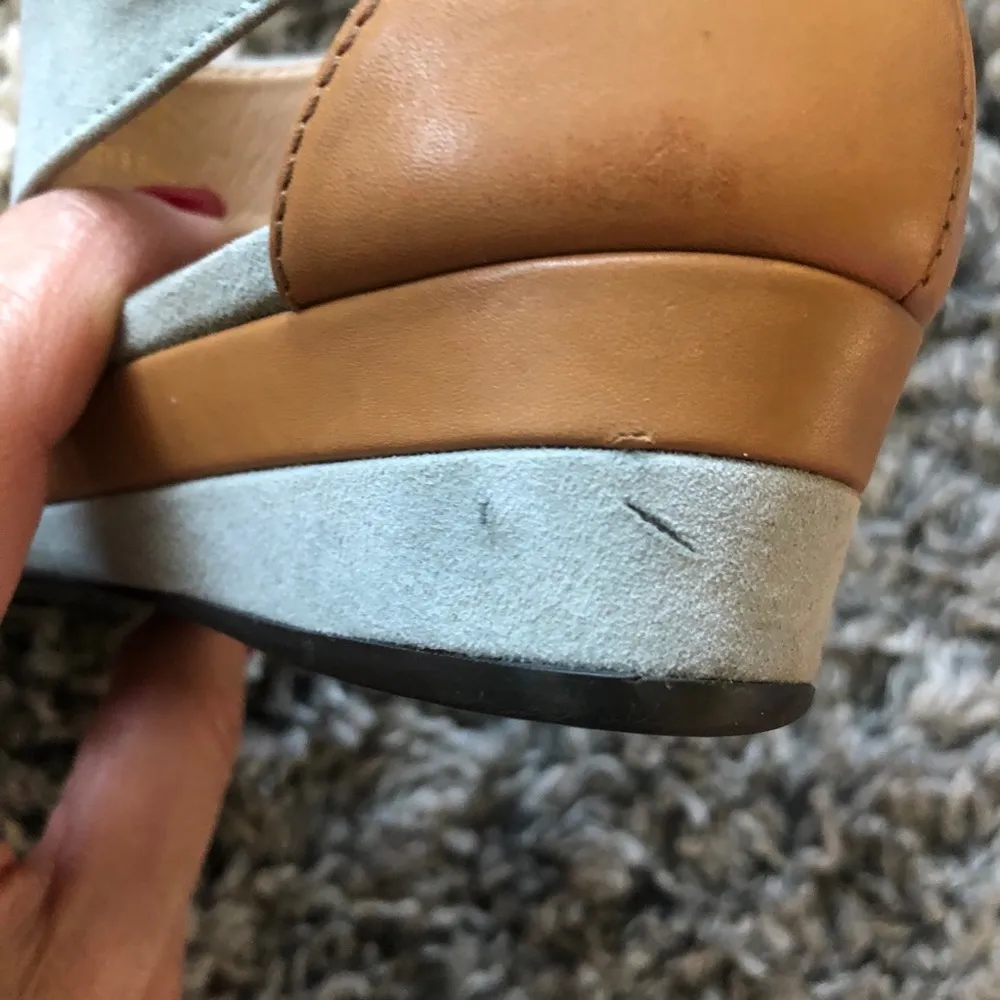 Tod’s T-bar Wedge Ankle Strap Sandals. Size 37 - Image 11