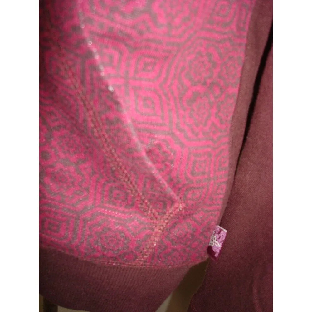 New NWT Prana Kasey Jacket S Rich Cacao Burgandy Hoodie Full Zip Pock Red Brown - Image 4