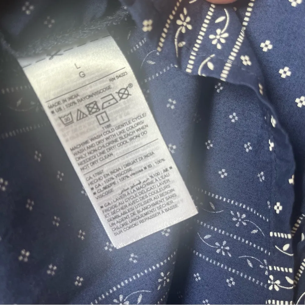 Old Navy Pintuck Navy Sheath Dress Size Large - Image 3