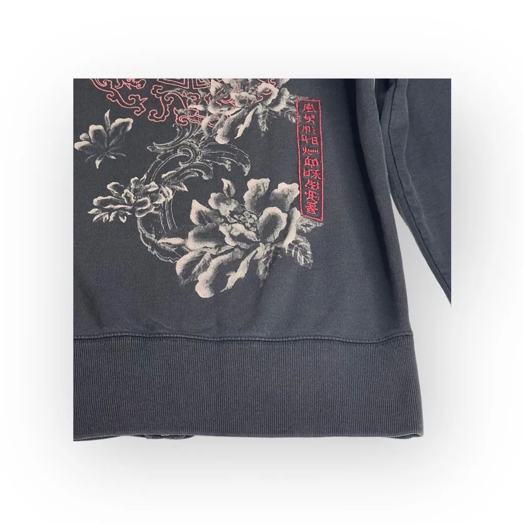 Rare: Y2K Lucky Brand ✌︎︎ Asian Embroidered Zip Track Jacket ✌︎︎ Black Red ✌︎︎ M - Image 10