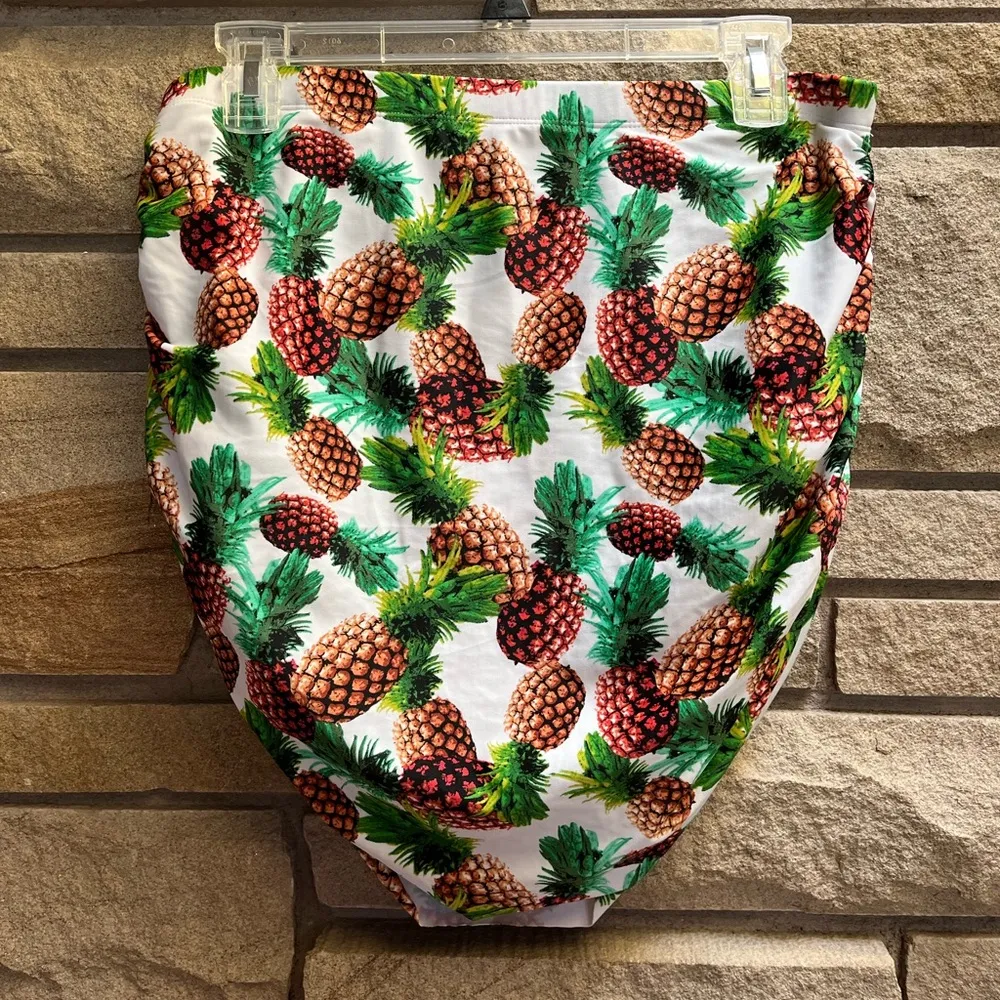 Forever 21 Plus High Waisted Pineapple Print Skirted Swim Bottoms 0x NWT - Image 3