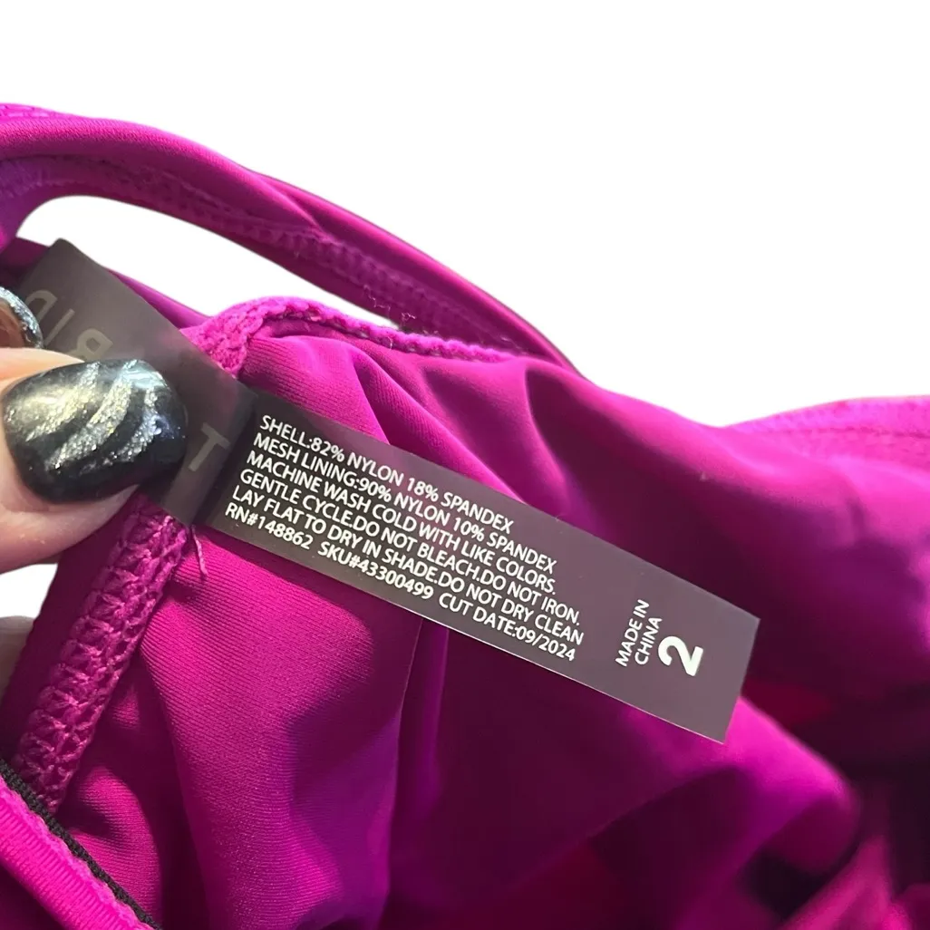 Torrid Magenta Halter Style Swim Top - Image 10