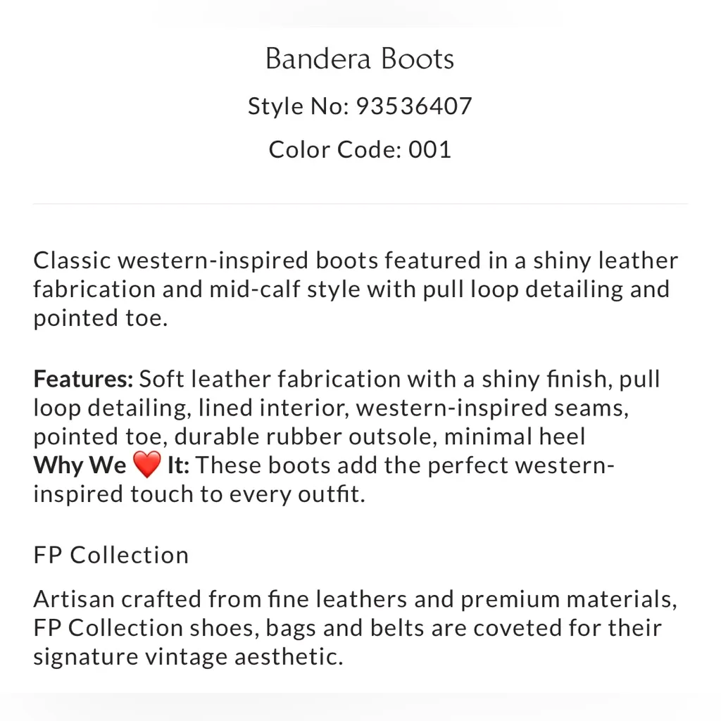 🆕 FREE PEOPLE | BANDERA BOOT | BLACK | SZ: 8 - Image 4