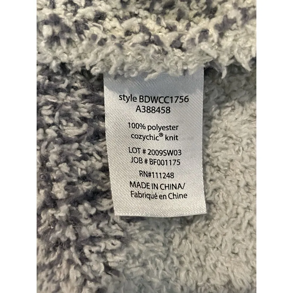 Barefoot Dreams CozyChic Seaside Crewneck Womens Pullover Sweater Zebra Medium - Image 4