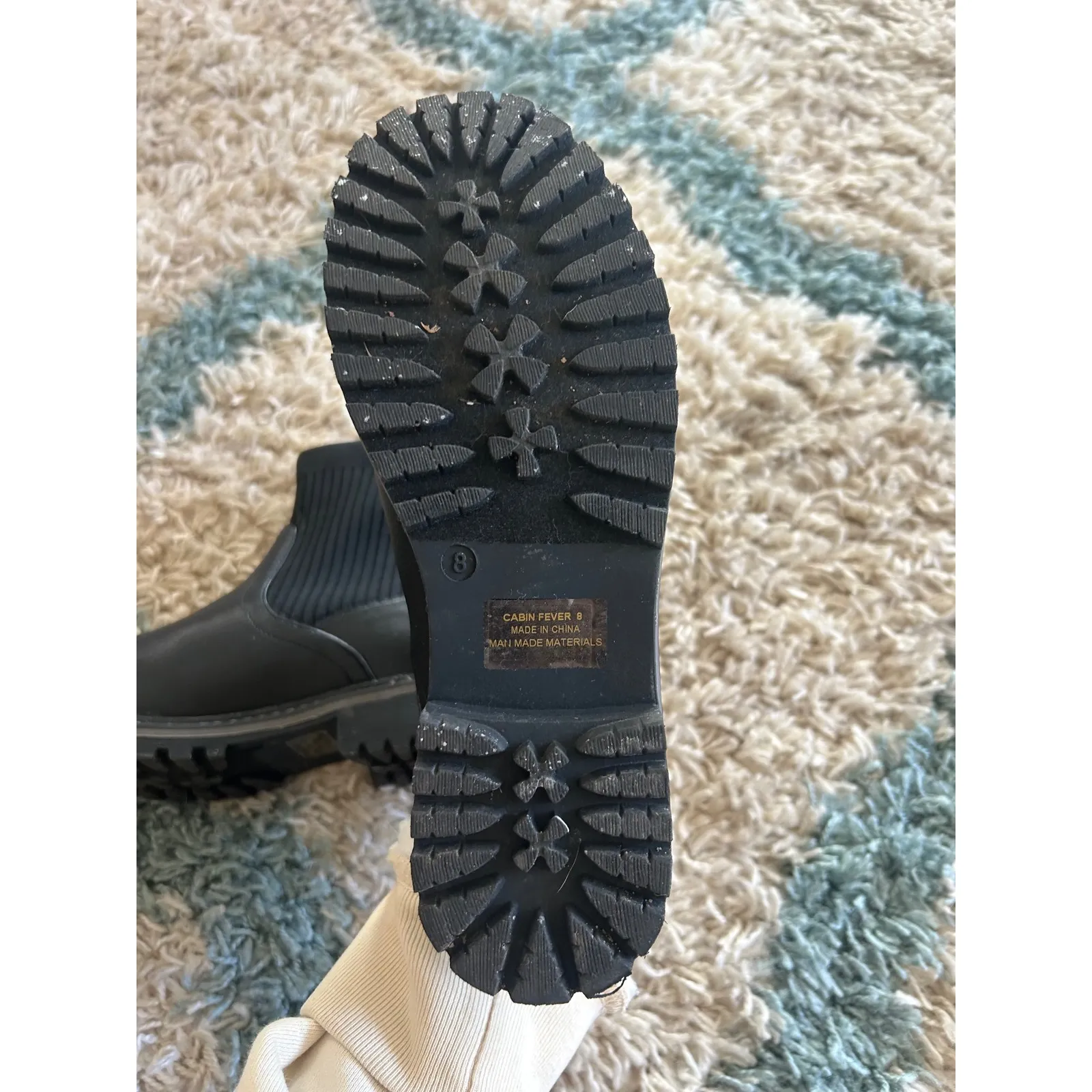 Corky's Cabin Fever 8 Black Ankle Boots Sock Top Lug Sole Comfort‎ Casual Shoes - Image 5