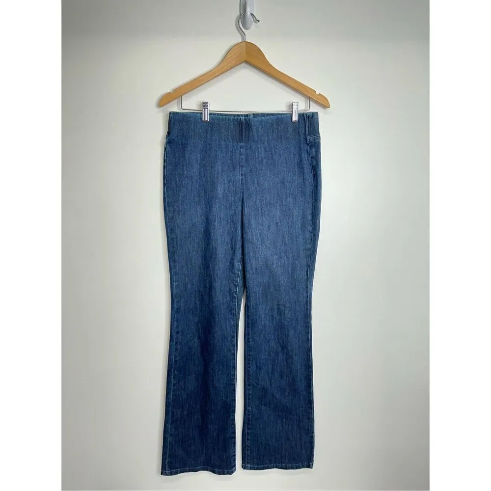 Soft Surroundings Pants Womens High Rise Elastic Waistband Jeans Size Medium - Image 3
