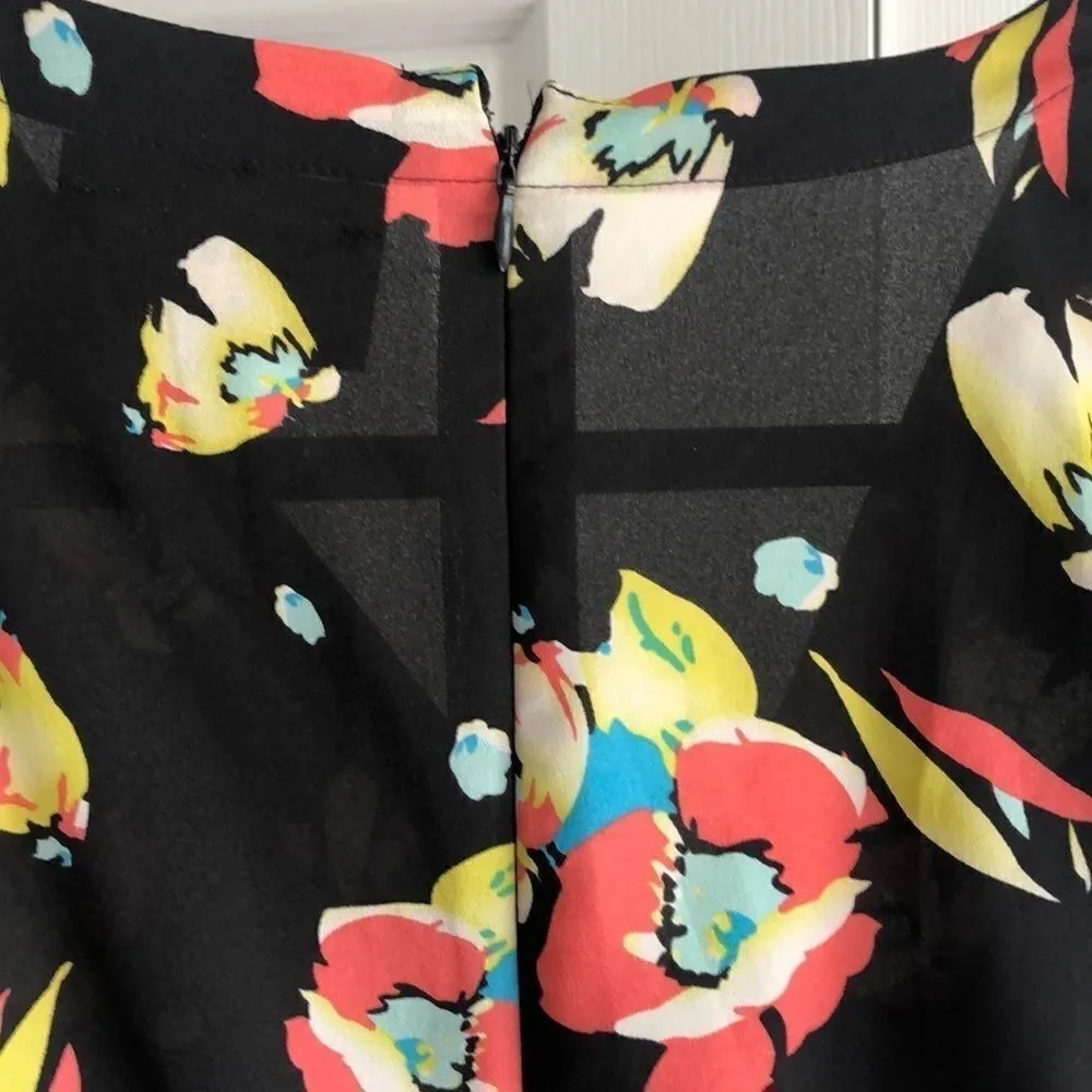 Yumi Kim Black Shorts Floral 3/4 Sleeves Romper - Image 7