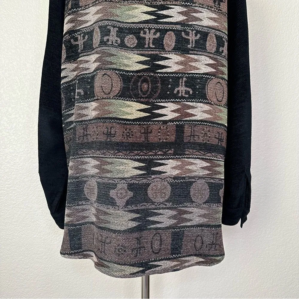 Chico’s Design Aztec Tribal Long Sleeves Full Zip Up Shacket Jacket - Image 10