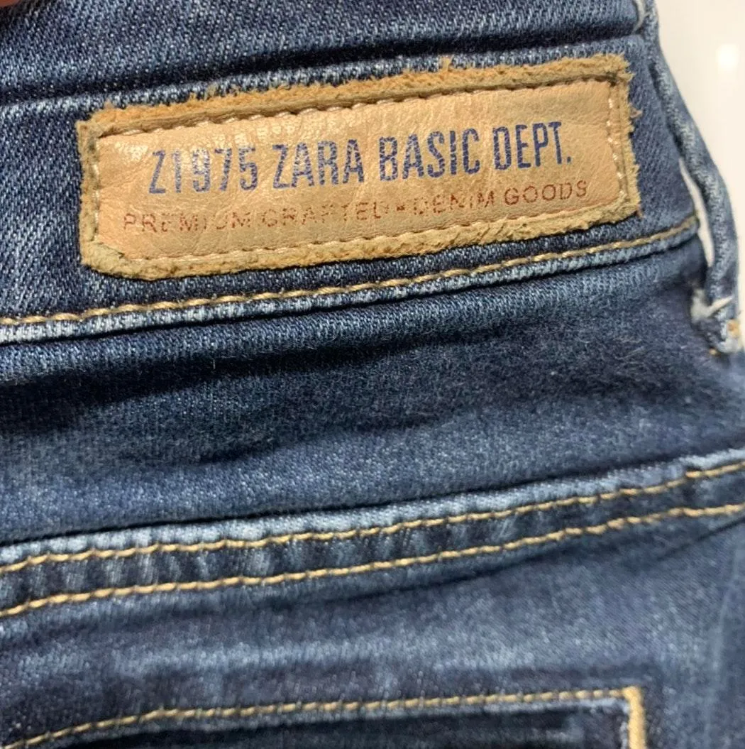 ZARA Basic Straight Blue Jeans Ladies 2 - Image 4