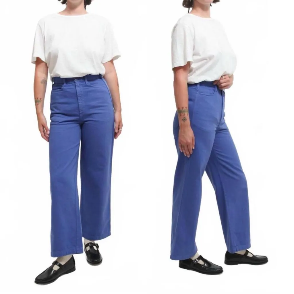 GRAVEL & GOLD Placer High Rise Straight Leg Pants in Labourer Blue Size 32 | 14 - Image 2
