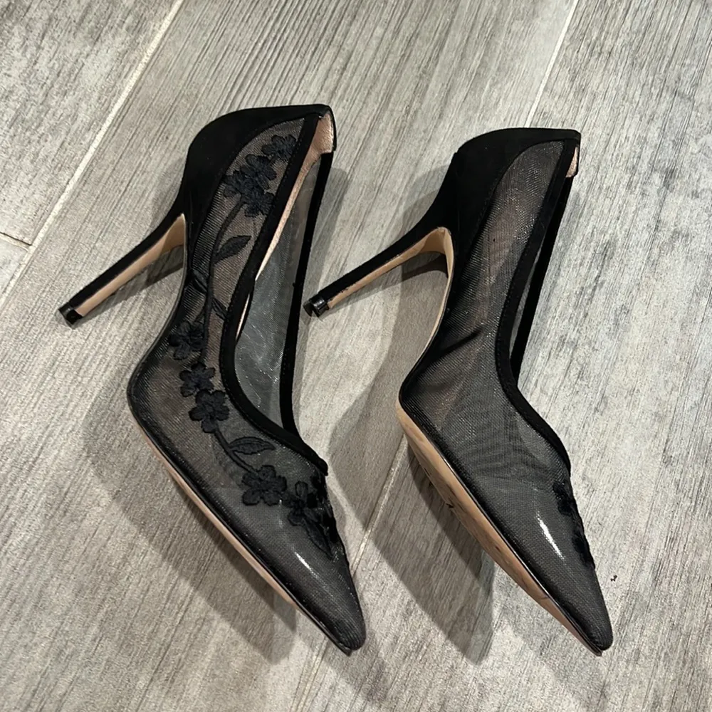 Stuart Weitzman black mesh high heels size 7.5 - Image 7