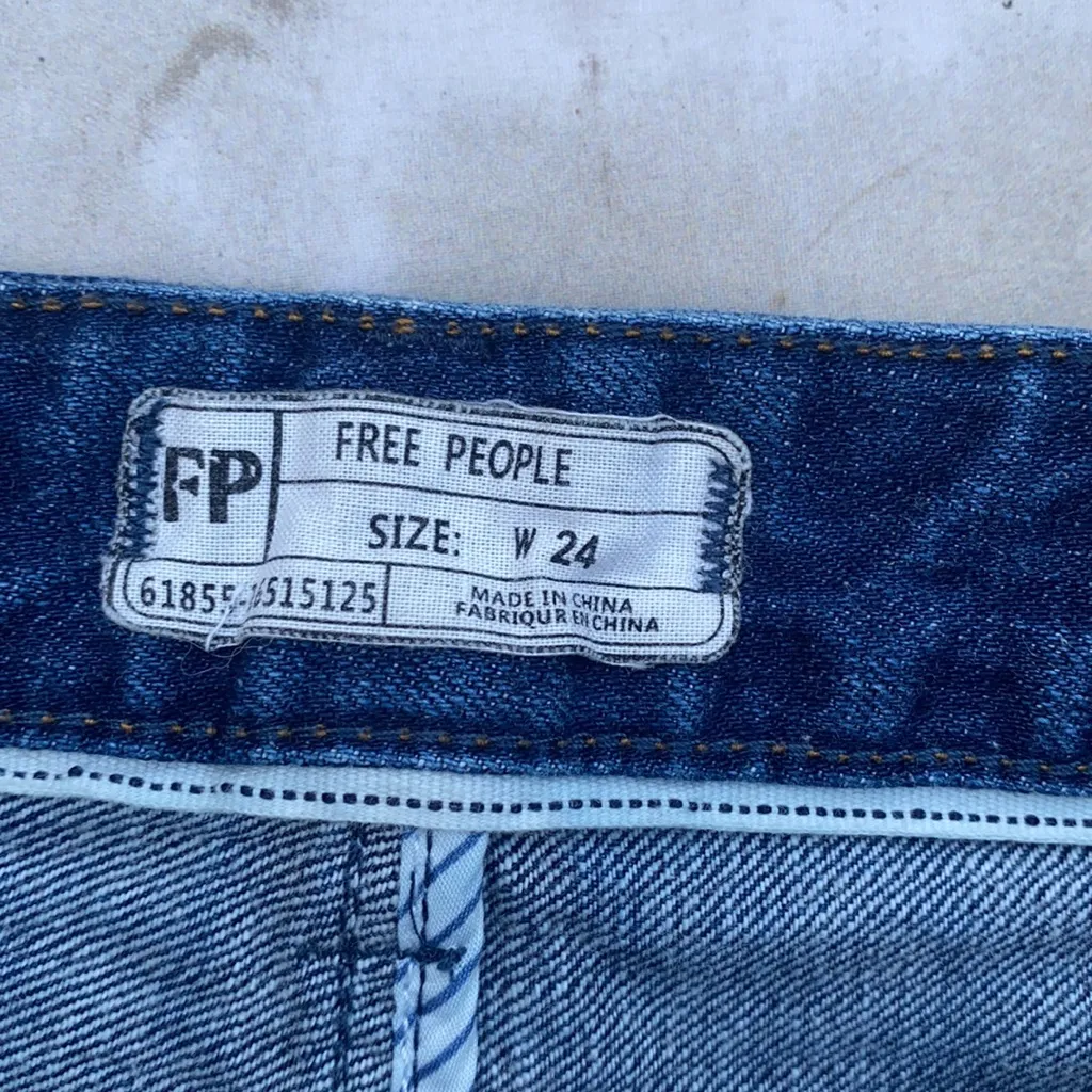 Free People Logan High Rise Cut Off Jean Shorts - Image 4