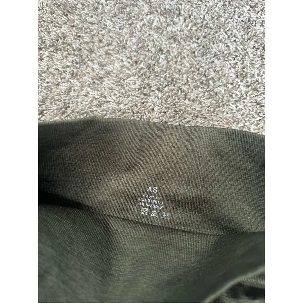 NVGTN Butt Scrunch Cinched Seamless Contour Leggings Olive Dark Green XS Gym - Image 5