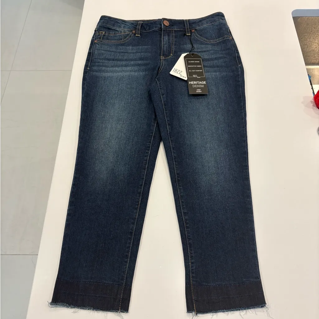 NWT 1822 Heritage Denim crop skinny jeans size 10 - Image 5