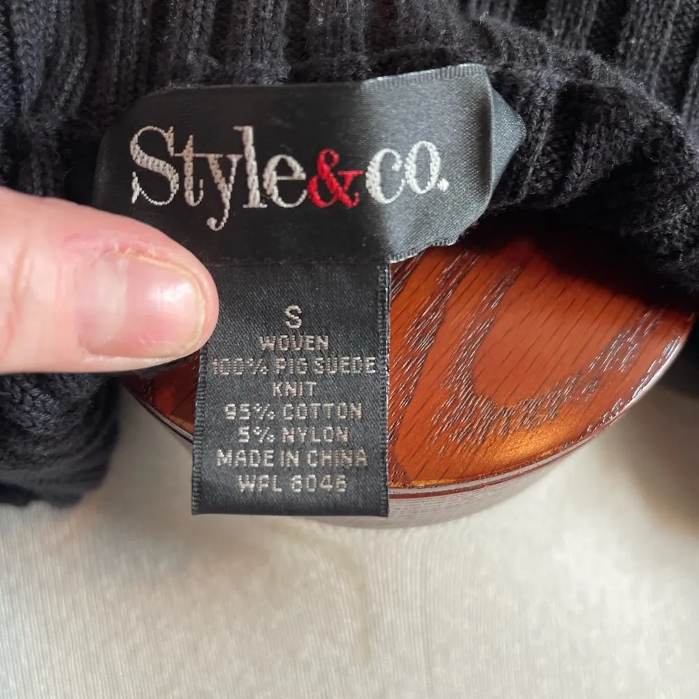 Style & Co long sleeve suede front sweater Size S - Image 6