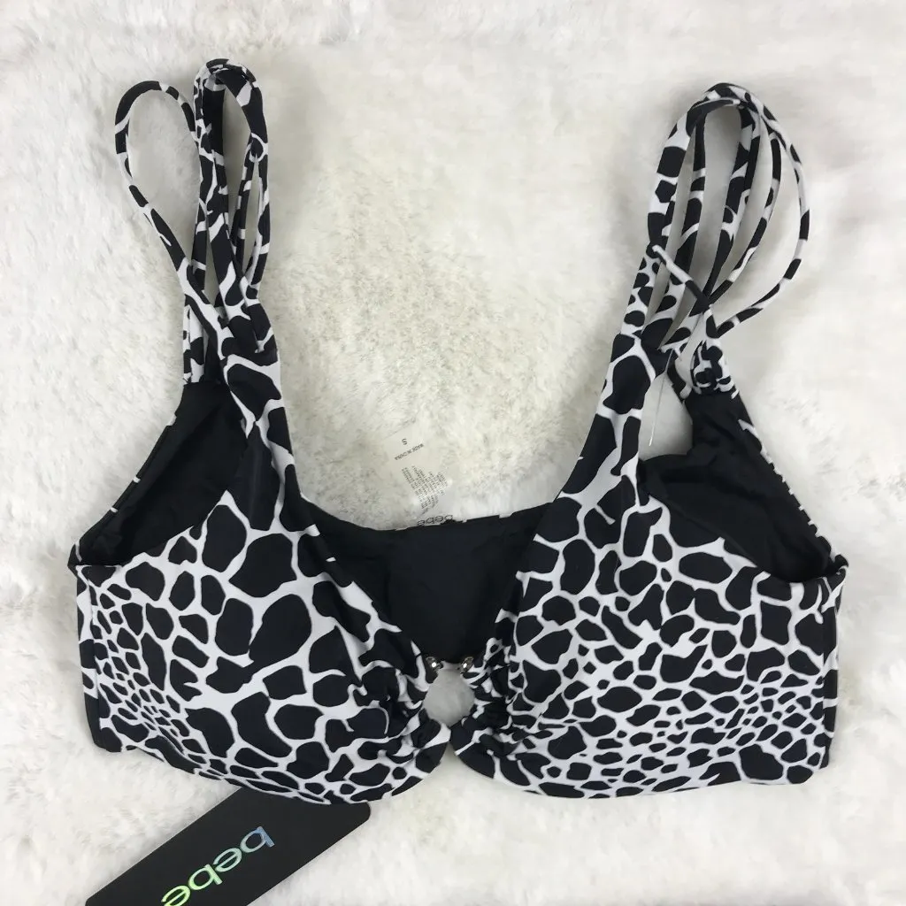 bebe Reversible Black & White Bikini NWT SMALL - Image 2