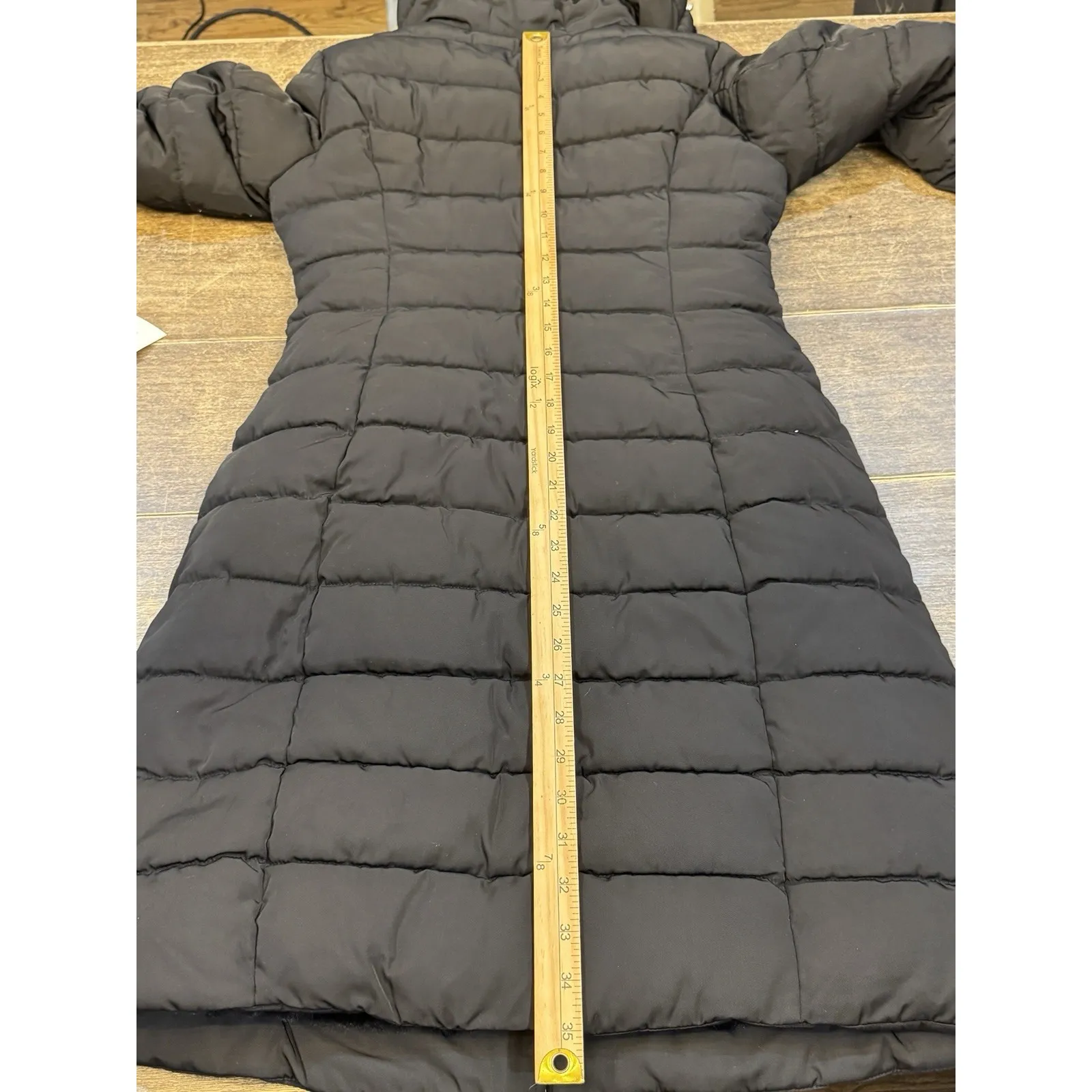 Guess Women's Faux Fur Lined Hooded Puffer Coat Size XS Black - Image 10