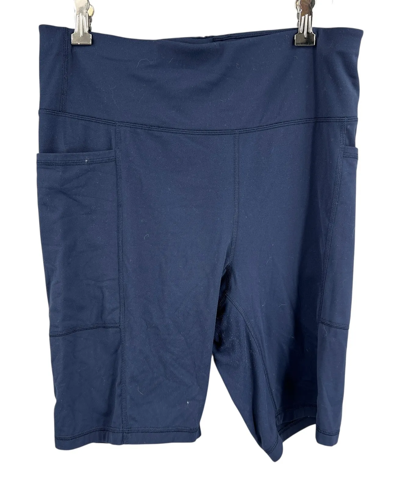 Universal Standard GAME Bike Shorts Navy Size S (14–16) Pockets High Waist - Image 1