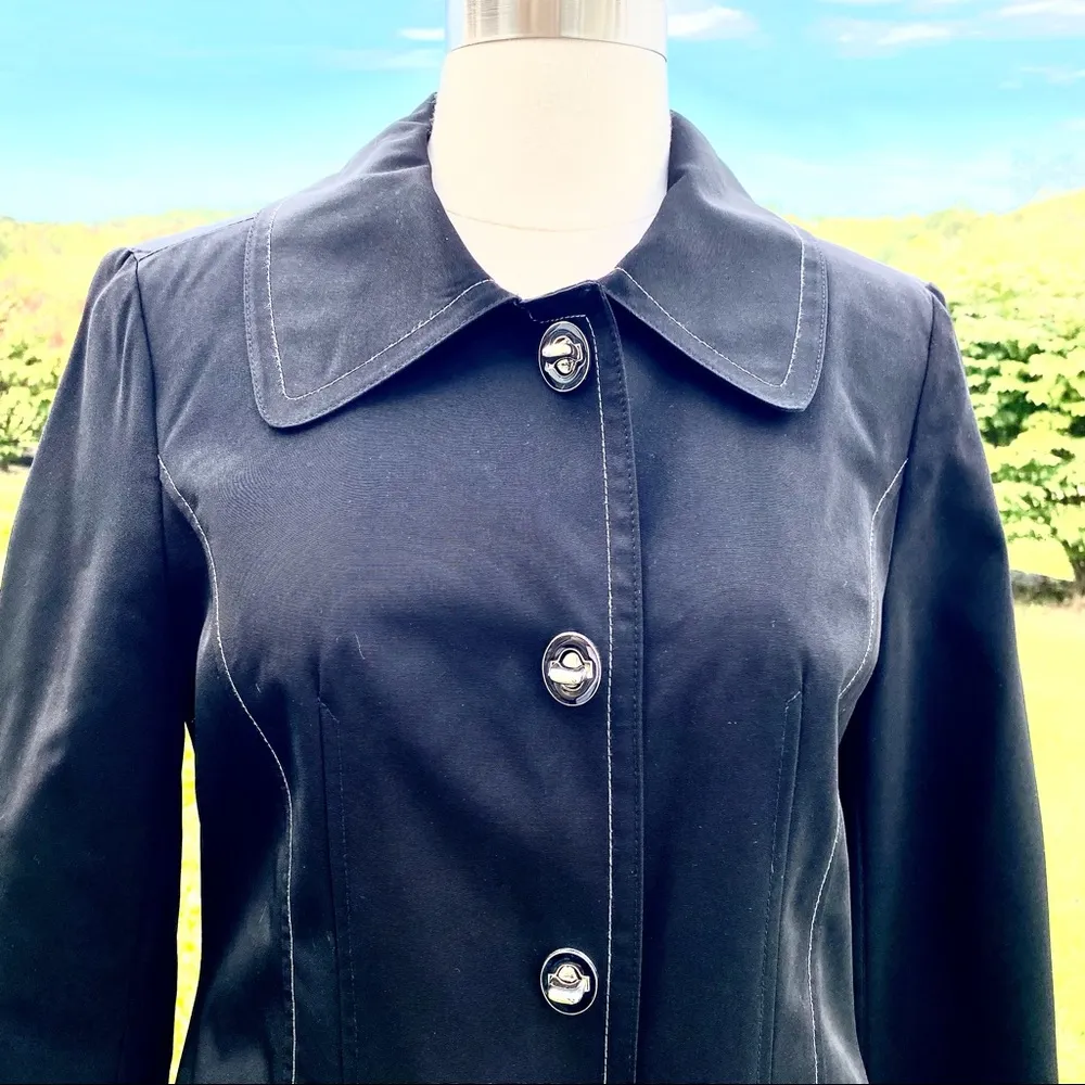 Anne Klein Black Trench Coat - Image 7