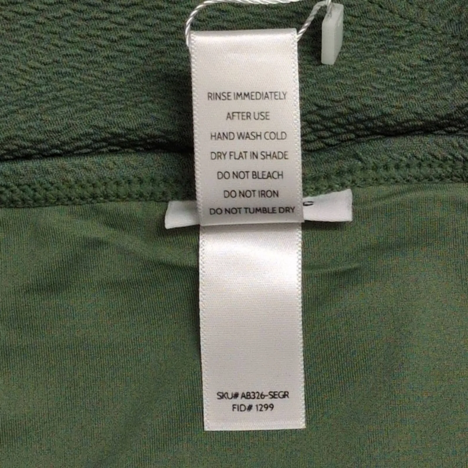 NWT Andie Bikini Bottom Seagrass Green Textured Mid-Rise Medium - Image 6