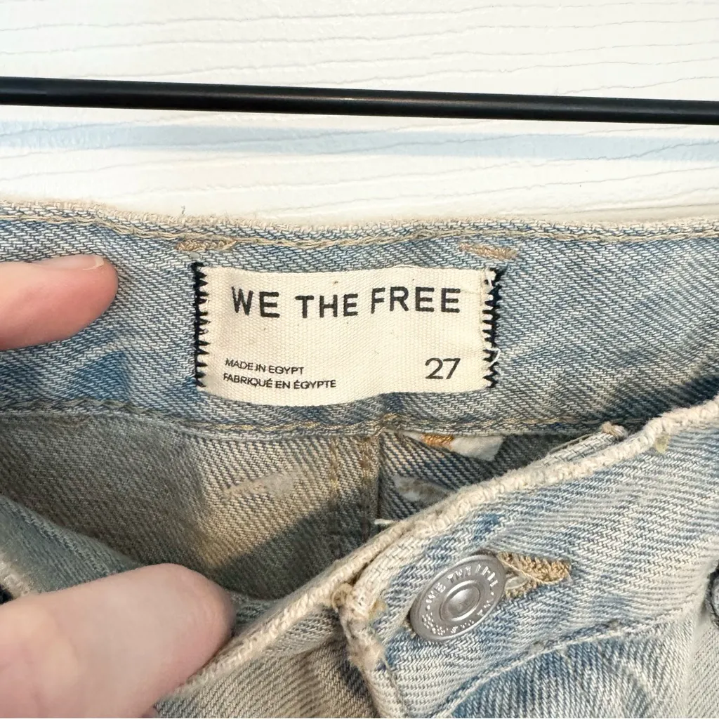 We The Free Women's Frayed Denim High Rise Shorts Sz 27 - Image 3