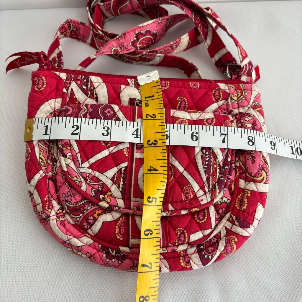 Vera Bradley crossbody Bag in Raspberry Paisley Pattern - Image 10