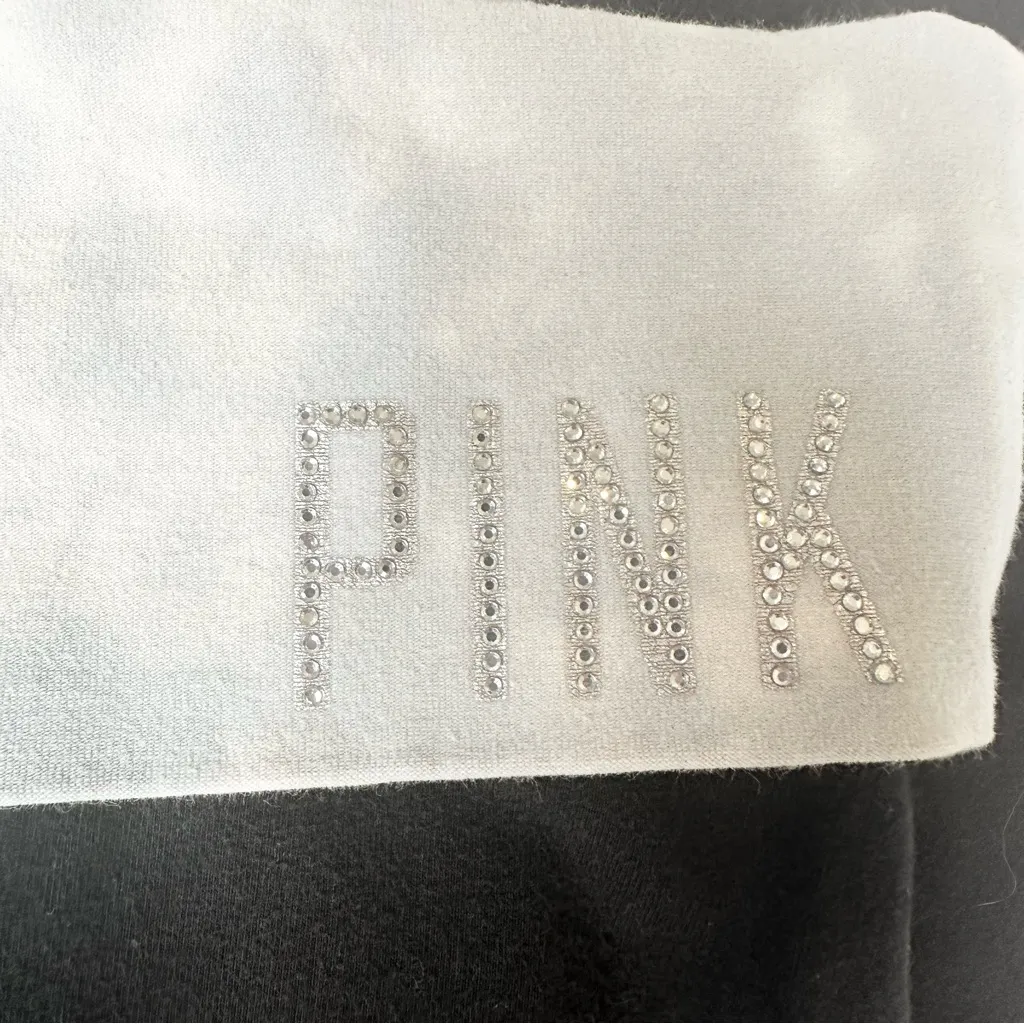 PINK Bling Fold Over Cropped Yoga Leggings! - Image 5