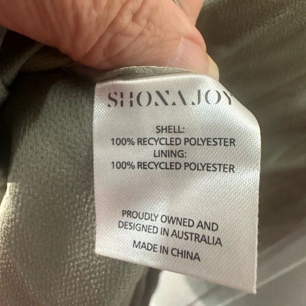 Shona Joy Green  Spaghetti Strap Luxe Ruffle Trim Wrap MIDI Gown Size 4 NWT - Image 11