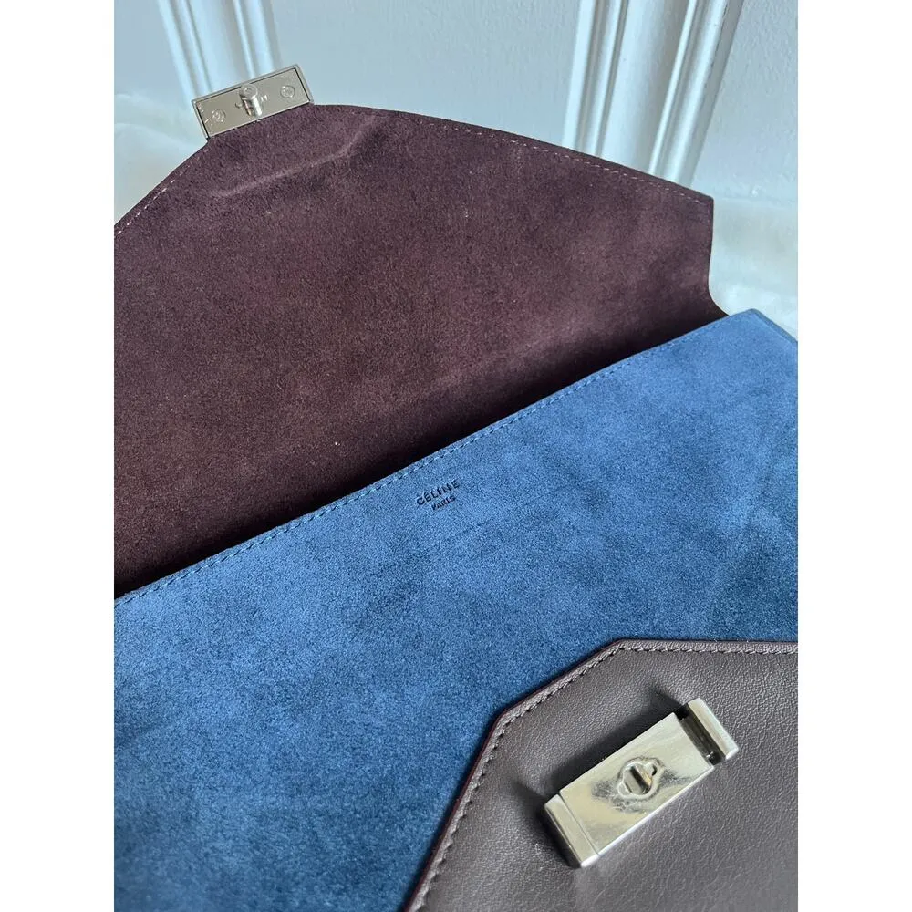 Diamond envelope clutch green and blue - Image 3