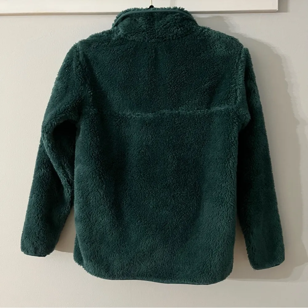Woman's Eddie Bauer Plush Fleece 1/4 Snap Teal Pullover Size XS - Image 6