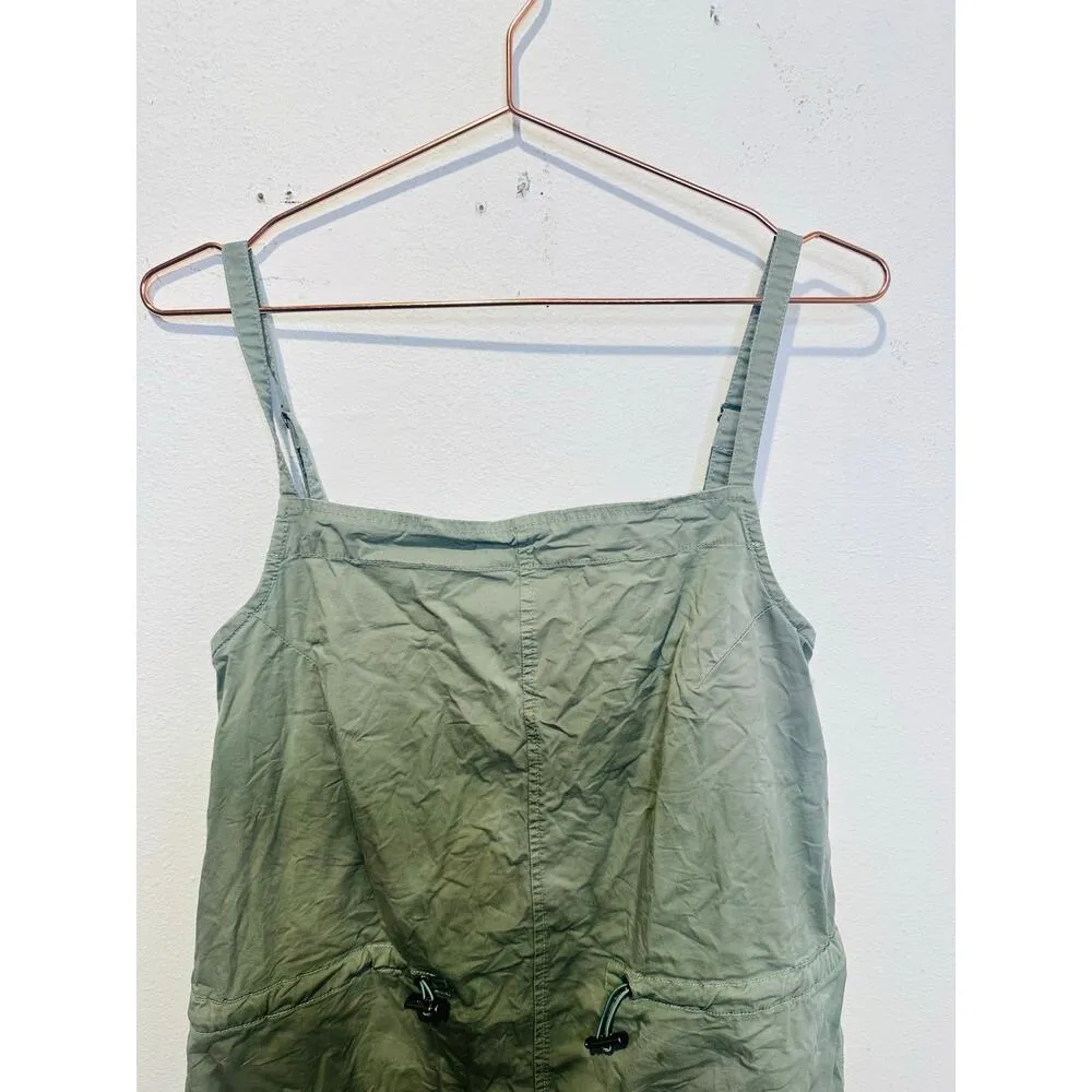 PISTOLA Green Cotton Blend Cinched Waist Square Neckline Adela Jumpsuit Size M - Image 5