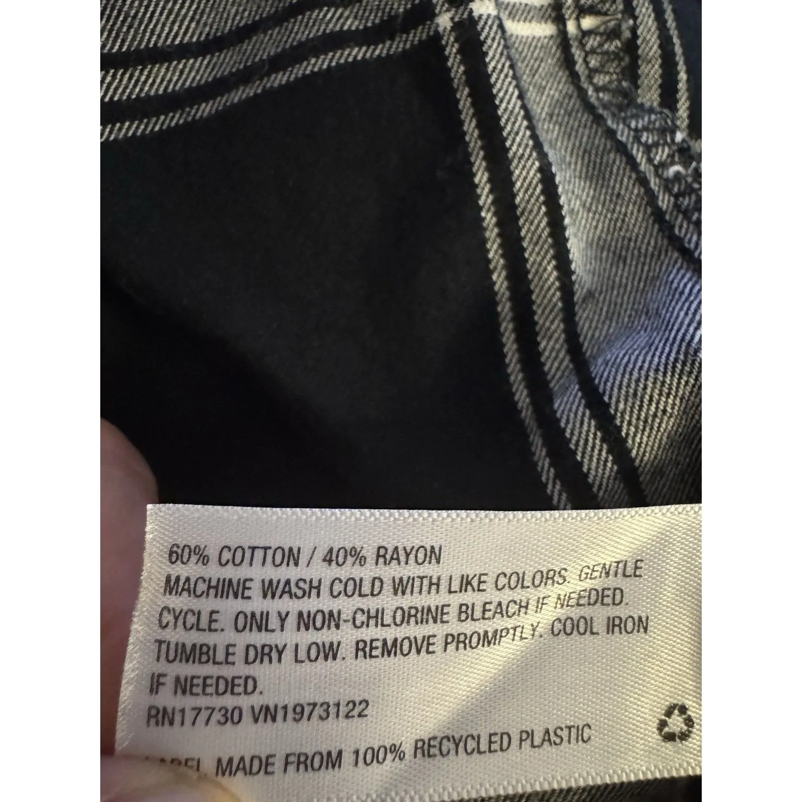 Ava & Viv 2X Black White Plaid Button Front Flannel Shirt Cotton Blend Outdoor - Image 5