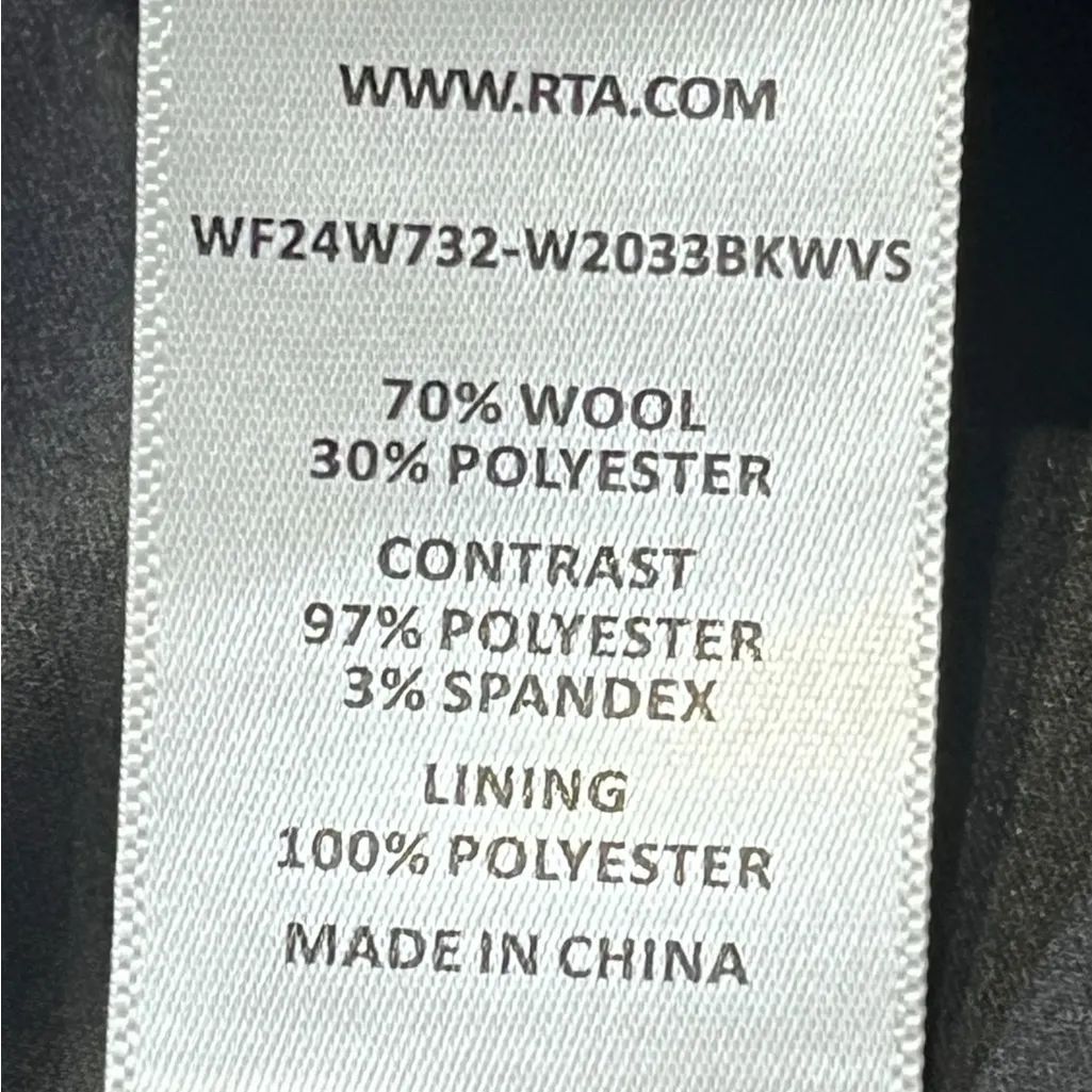 RtA Ophelie Varsity Black White Trim Jacket Size XXS Streetwear Swag Varsity NWT - Image 5