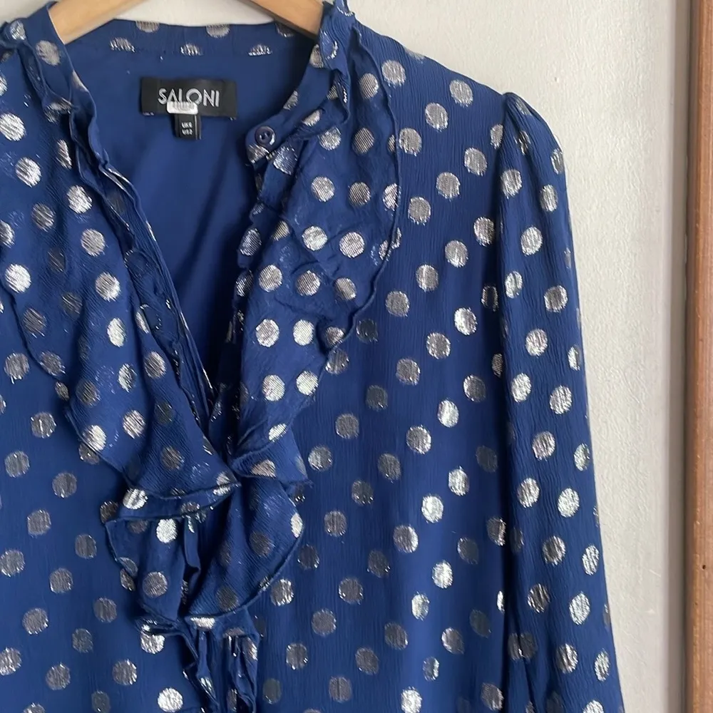 Saloni Tilly Metallic Fil Coupé Silk - Image 4