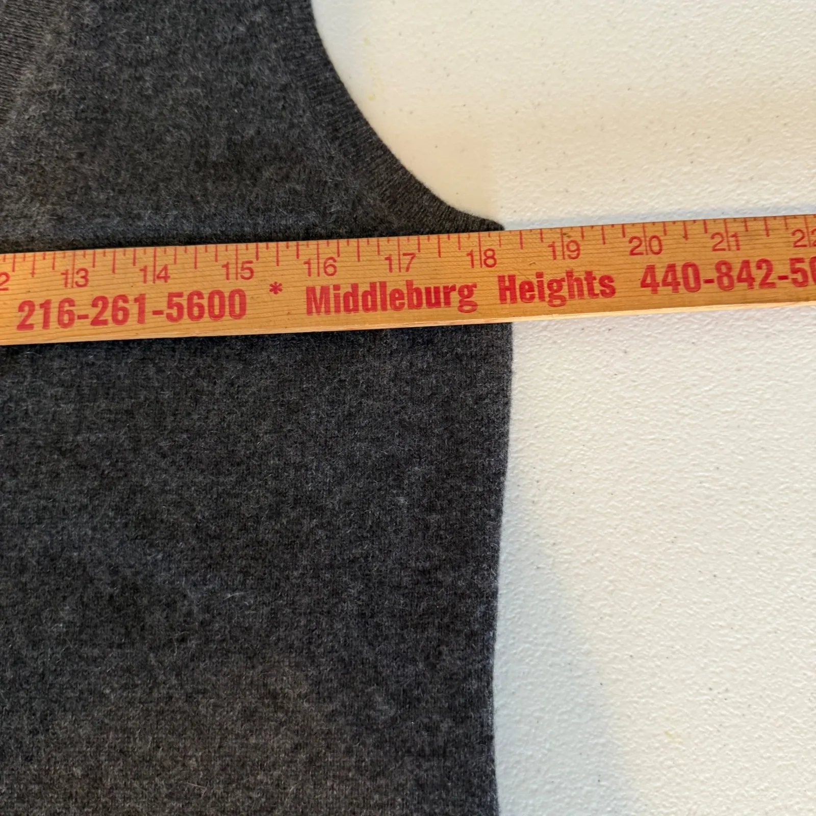 Kinross‎ Cashmere Women's Gray Sleeveless Duster Cardigan Vest Sweater Medium - Image 7