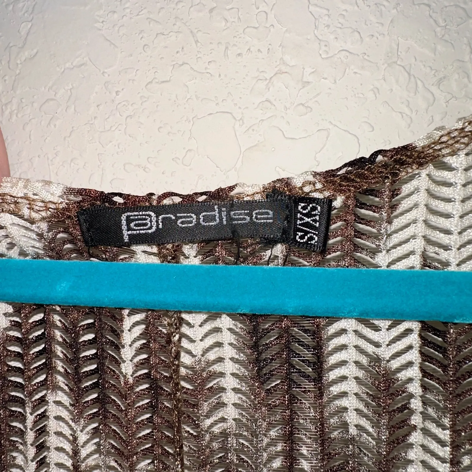 Paradise Animal Print Swim Cover Up Sleeveless Mini Dress Small Brown Ruched - Image 5