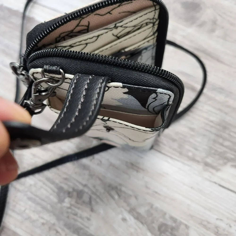 Sakroots Duo Wristlet & Crossbody Travel Bag Smartphone Artist Circle Peony - Image 8