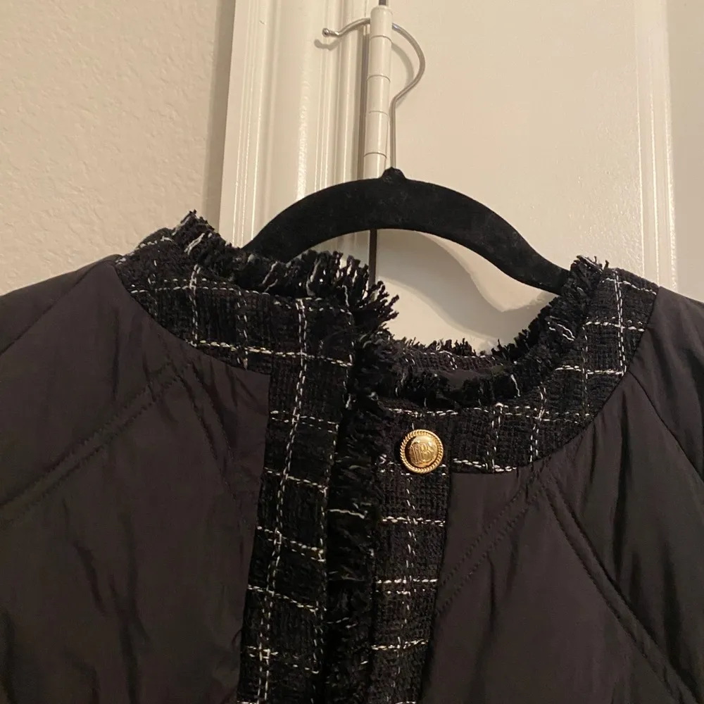 PEACE BIRD women’s collarless winter coat size M Size M - Image 3