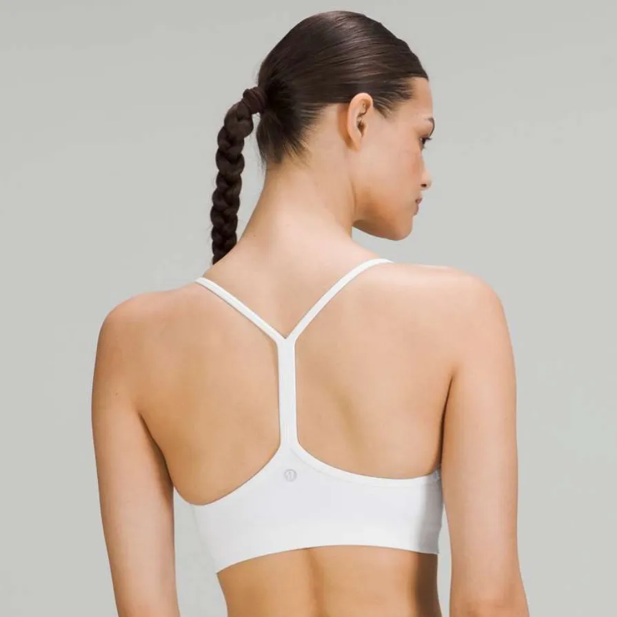 LULULEMON Flow Y Wrap-Front High-Neck Bra *Light Support,‎ B/C Cup
White SIZE 8 - Image 2