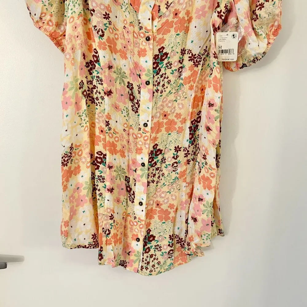 Free People Callie Printed Tunic Top in Vintage Combo Size M NWT - Image 8