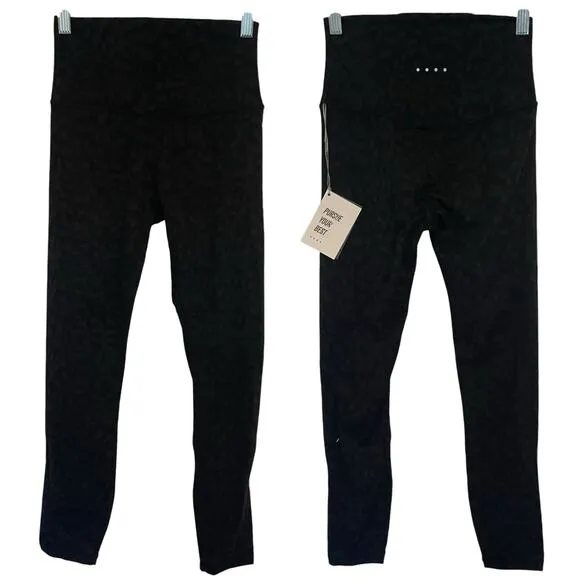 NWT ACTA 25" Evo Legging In Black Leopard Print Cropped Athletic Size Small - Image 2