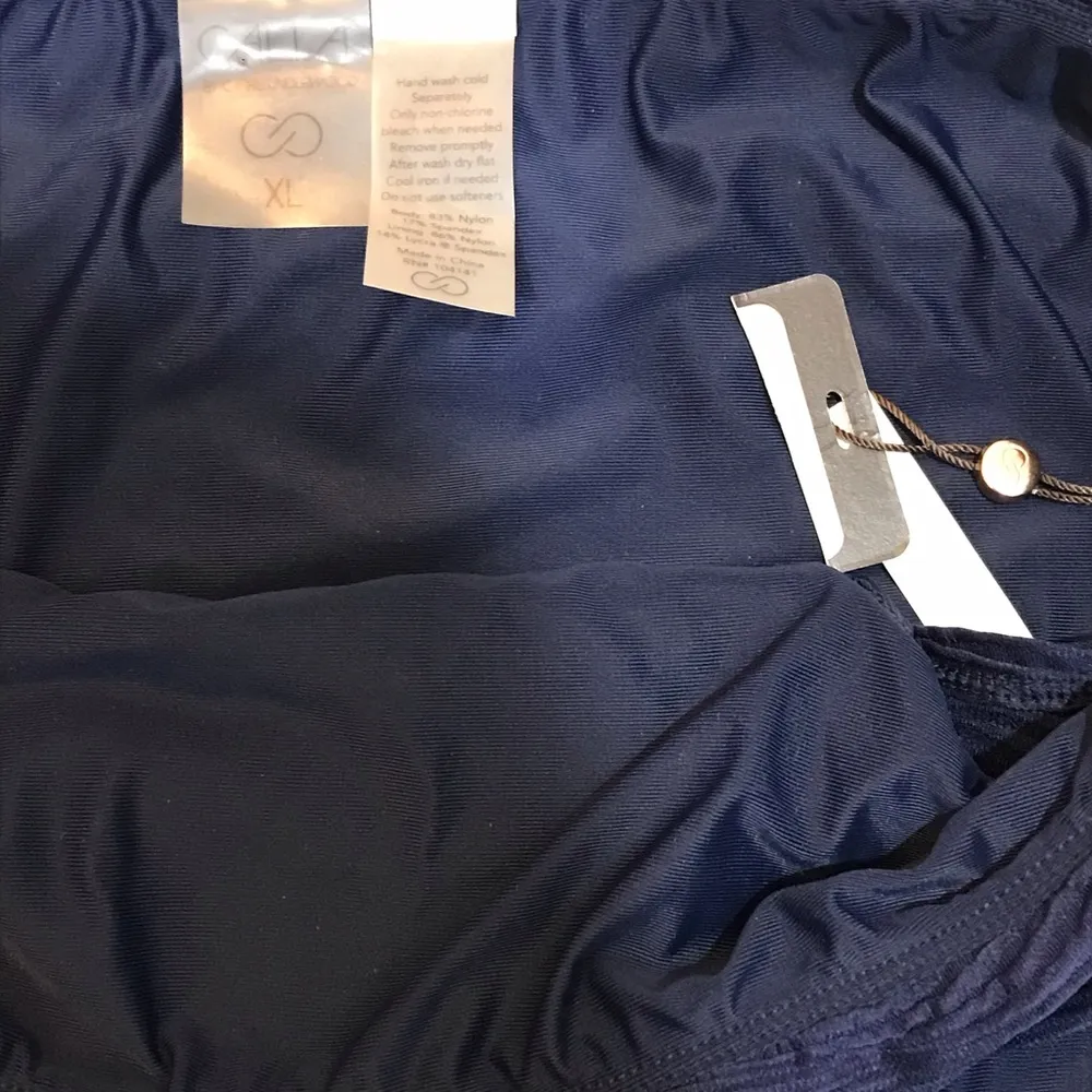 NWT NAVY blue Calia XL Bikini Bottoms NWT wavy texture Carrie Underwood - Image 10
