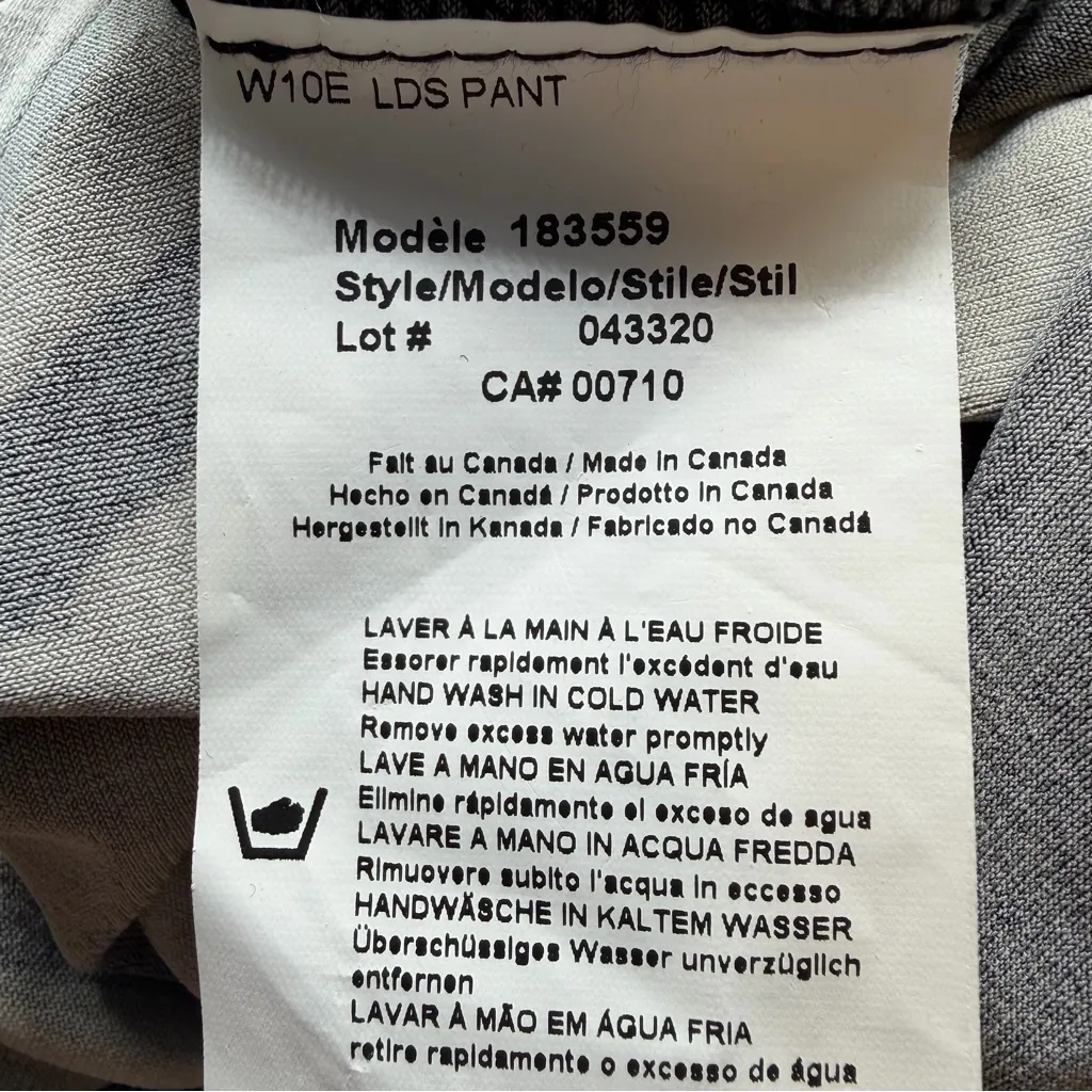 Joseph Ribkoff black/taupe wide leg palazzo pants pull on floral abstract US 8 - Image 8