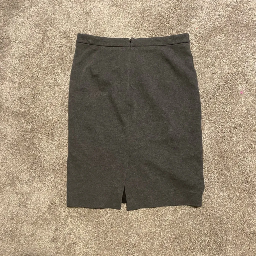 💜 J. Crew Charcoal Gray Grey Pencil Skirt No. 2 365 - Image 3