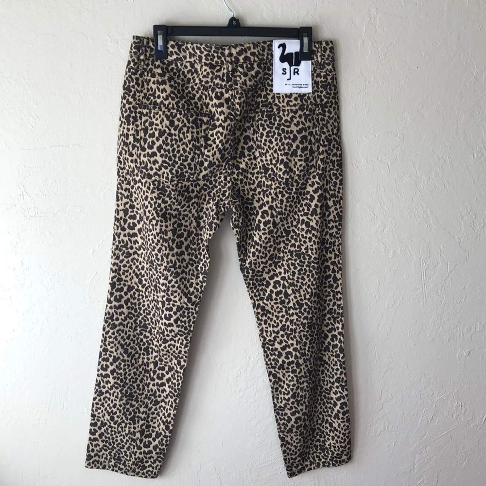 NWT Sandrine Rose Leopard Print Pants Sz 26 Brown - Image 5