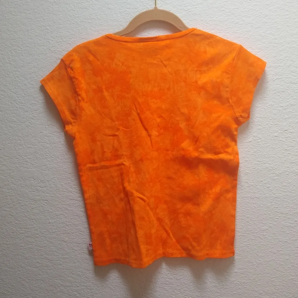 90's Vintage Polo Jeans Co Ralph Lauren V Neck Top Orange Size M - Image 4