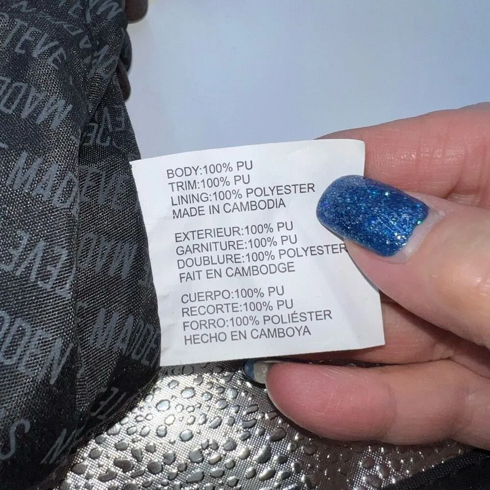 Steve Madden Faux Leather Crossbody Signature Bag with Guitar Strap - Image 9