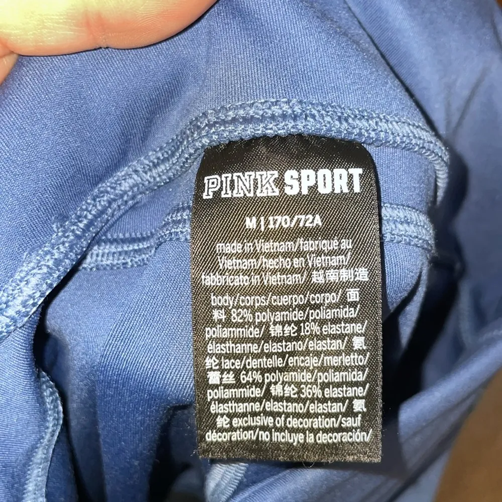 PINK sports leggings PINK Sport Pants Women's Blue Pull On Leggings Lace medium - Image 6