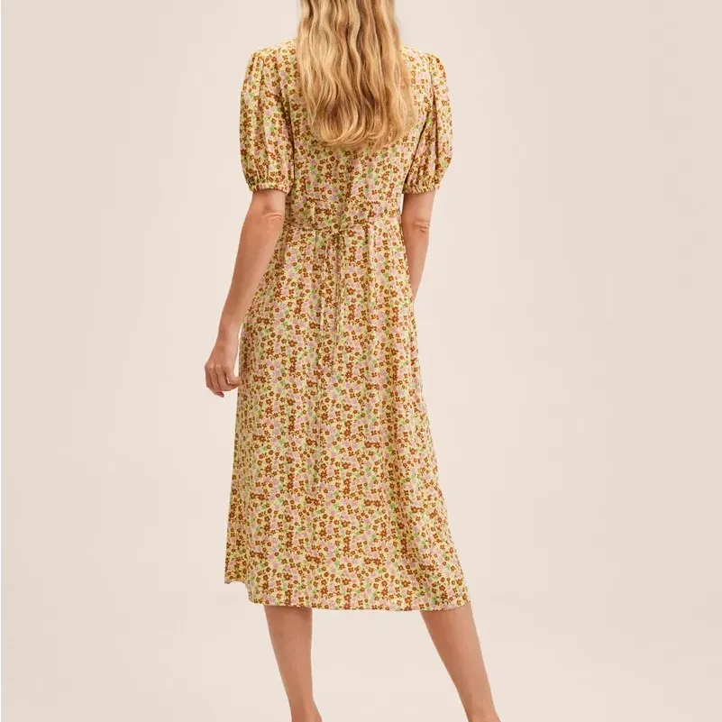 NWT Mango Floral Puff Sleeve Dress - Image 2